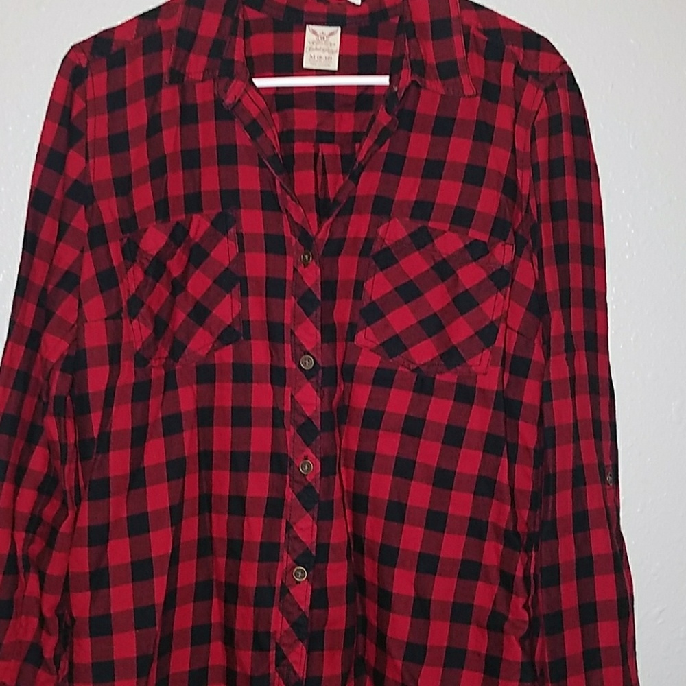 red and black checkered flannel